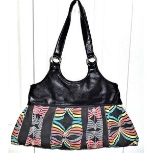 Unbranded multicolor shoulder bag zip closures